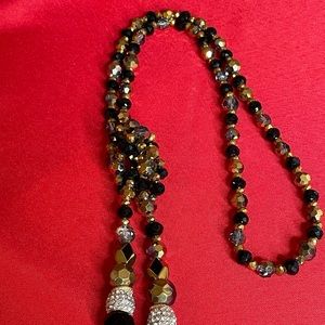 Beaded and Rhinestone Necklace